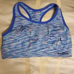 Blue high cut Reebok Sports Bra, L